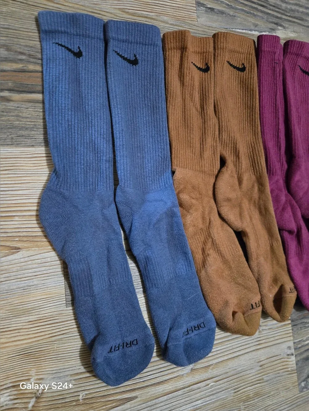 Nike Crew Socks Pack — Cream, Magenta, Brown, Blue